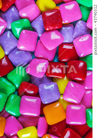 chewing gum of different colors. background  43740312