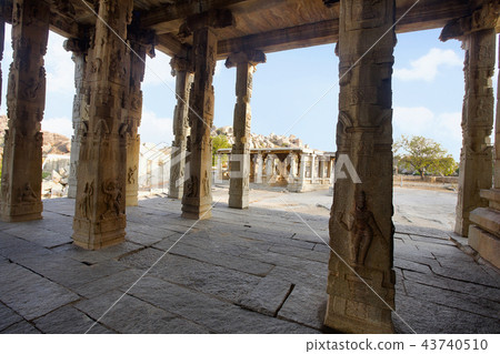 Pillars at the ganesha temple at Hampi, Karnataka 43740510
