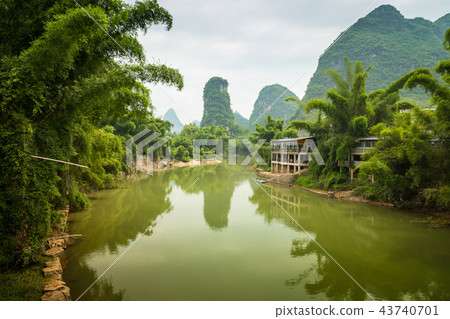Scenic landscape at Yangshuo County of Guilin 43740701