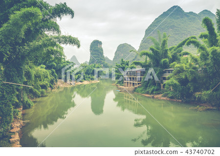 Scenic landscape at Yangshuo County of Guilin 43740702