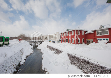 Snow scene in Hokkaido 43741095