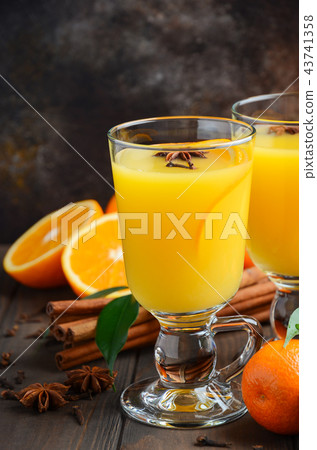 Fall Winter Cocktail Hot Spicy Orange Punch  43741358