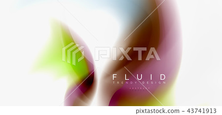 Fluid flowing wave abstract background Fluid flowing wave abstract background 43741913