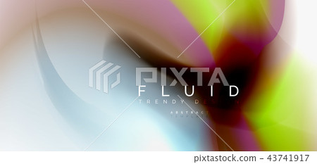 Fluid flowing wave abstract background Fluid flowing wave abstract background 43741917