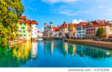Old Town architecture of Lucerne, Switzerland 43742898