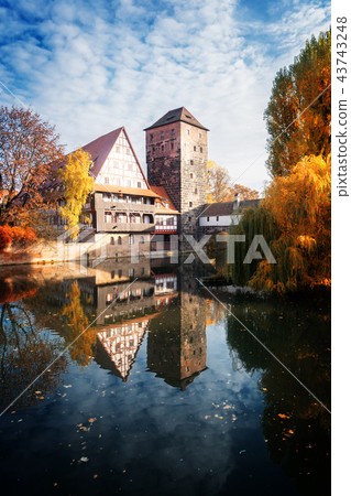 Old town of Nuremberg, Germany 43743248