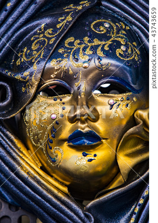 The traditional beautiful Venetian mask for partic The traditional beautiful Venetian mask for partic 43743659