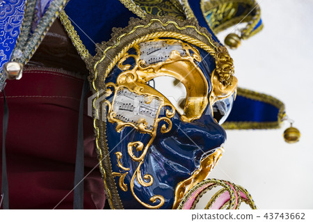 The traditional beautiful Venetian mask for partic The traditional beautiful Venetian mask for partic 43743662