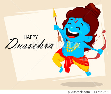 Lord Rama with bow and arrow Lord Rama with bow and arrow 43744032