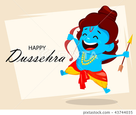 Lord Rama with bow and arrow Lord Rama with bow and arrow 43744035