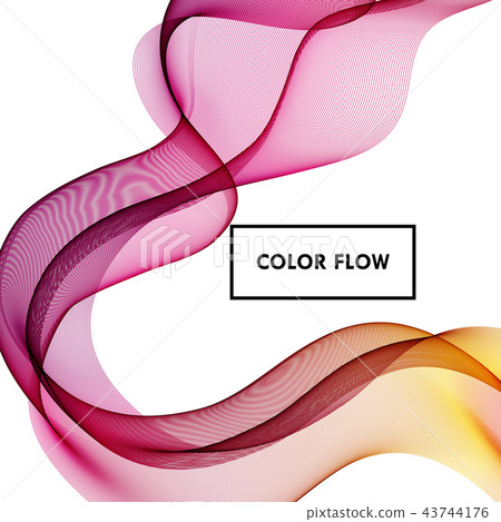 Abstract colorful vector background, color flow wave for design brochure, website, flyer. 43744176