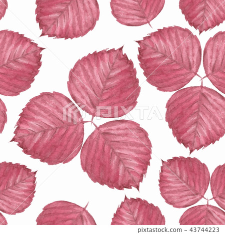 Seamless pattern with watercolor leaves 4 Seamless pattern with watercolor leaves 4 43744223