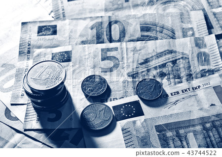 Detail of Euro currency on the desk Detail of Euro currency on the desk 43744522