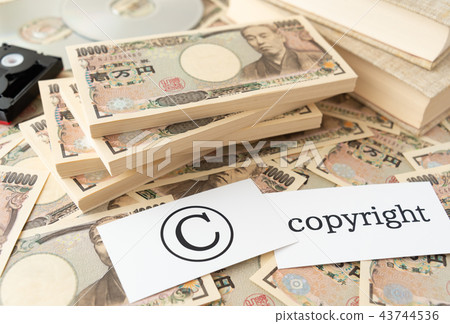 Copyright Banknote Copyright royalty Copyright 43744536