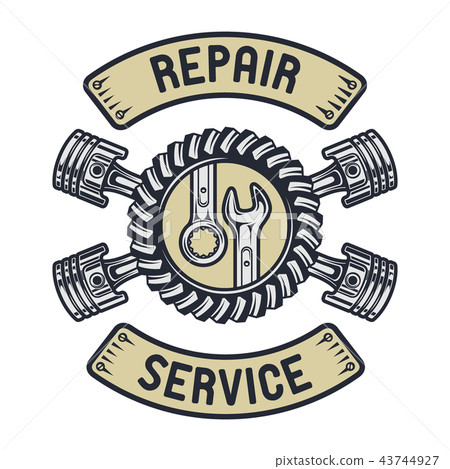 Repair service emblem. 43744927