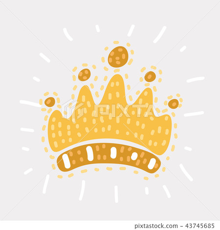 Childlike drawing of crown - Stock Illustration [43745685] - PIXTA