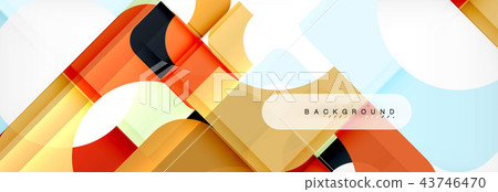 Colorful squares composition abstract banner. Illustration for business brochure or flyer Colorful squares composition abstract banner. Illustration for business brochure or flyer 43746470