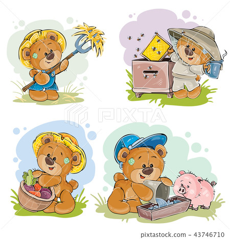 Brown teddy bear farmer, beekeeper Brown teddy bear farmer, beekeeper 43746710