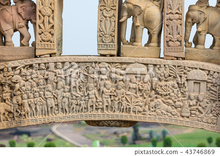 Sanchi Stupa, Ancient buddhist building, India 43746869