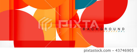 Circle modern geometrical abstract background illustration 43746905