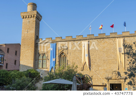 square in front of the olite palace. Navarre Spain square in front of the olite palace. Navarre Spain 43747778