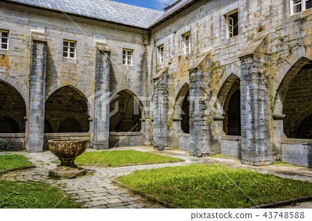 cloister collegiate  Roncesvalles. Navarre Spain 43748588