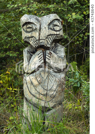 strange wooden totem 43748640