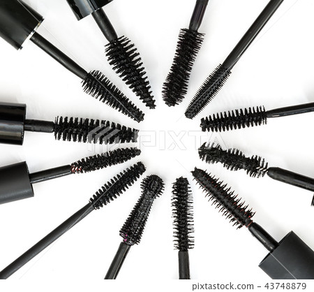 collection of a mascara brushes on white 43748879