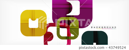 Square geometric background, multicolored template for business or technology presentation or web Square geometric background, multicolored template for business or technology presentation or web 43749524