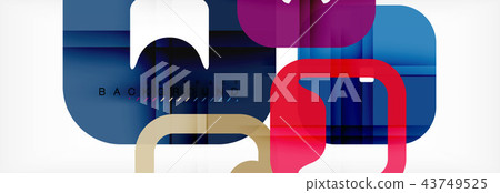 Square geometric background, multicolored template for business or technology presentation or web Square geometric background, multicolored template for business or technology presentation or web 43749525
