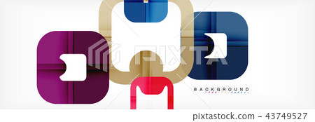 Square geometric background, multicolored template for business or technology presentation or web Square geometric background, multicolored template for business or technology presentation or web 43749527
