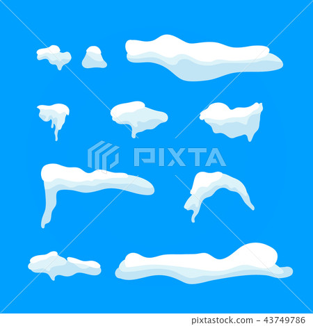 Set of Isolated snow cap.  43749786