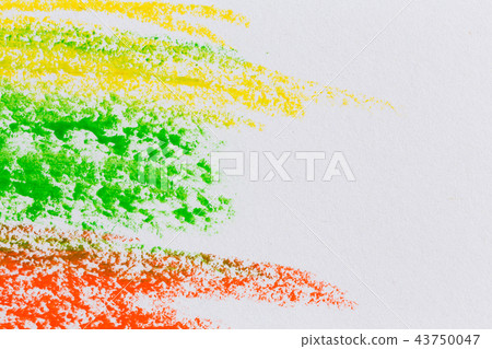 yellow green orange red white crayon hand drawing yellow green orange red white crayon hand drawing 43750047