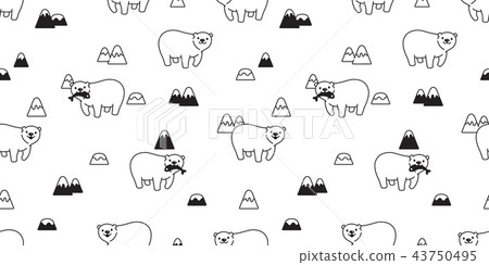 bear seamless pattern polar bear vector mountain bear seamless pattern polar bear vector mountain 43750495