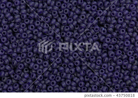 Many dark blue glass beads. High resolution photo. Many dark blue glass beads. High resolution photo. 43750818
