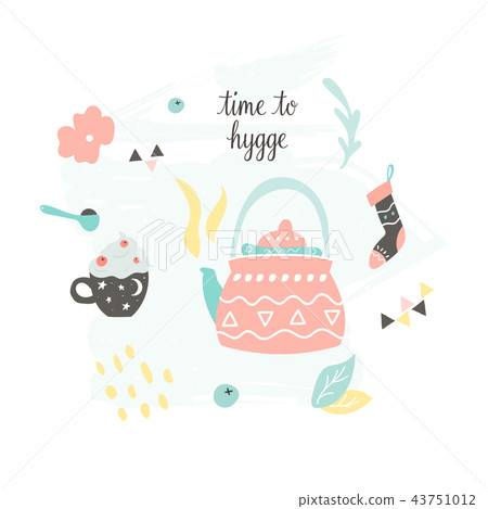 Hygge living concept Collage in scandinavian style 43751012