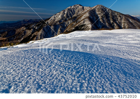 Amagatake / Masosansu line seen from the snowy field of Ryugatake 43752010