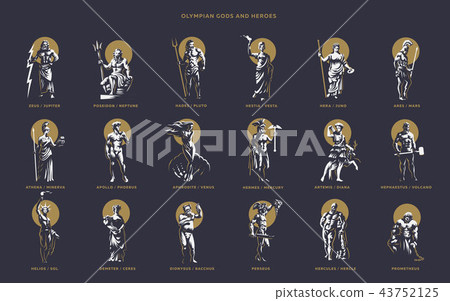 Olimpian gods and heroes. 43752125