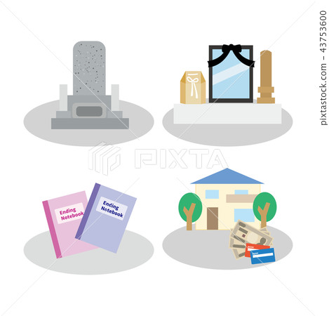 End of Life Real Estate Graveyard Funeral Supplies Ending Note Set 43753600