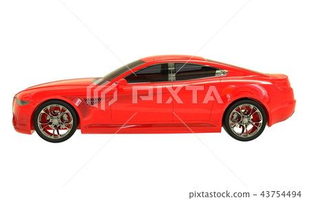 Concept car 3d illustration isolated on white background 43754494