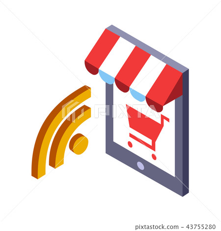 E-commerce Isometric Illustration 43755280