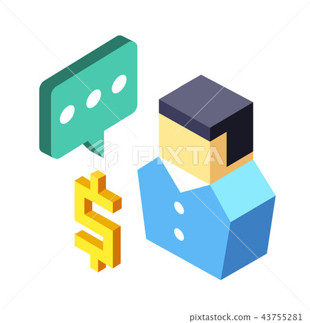 Customer demand Isometric Illustration 43755281