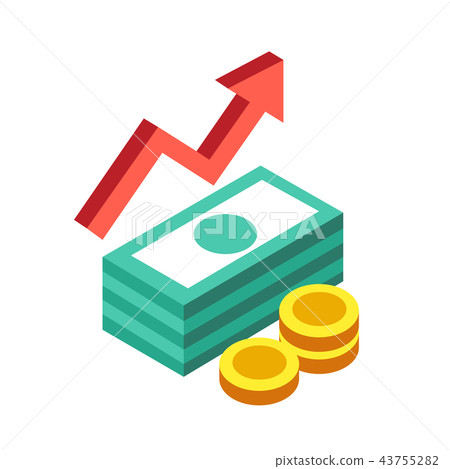 Investment Isometric Illustration 43755282