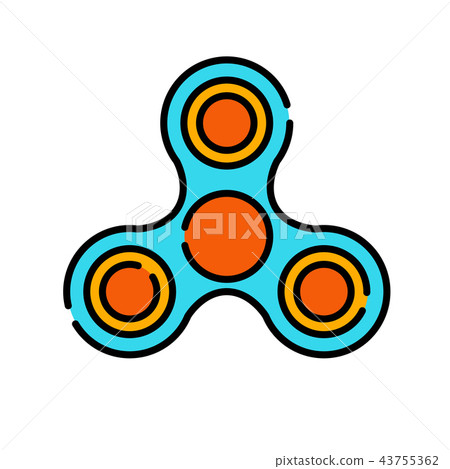Fidget spinner LineColor illustration Fidget spinner LineColor illustration 43755362