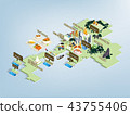 Thailand travel map design concept 43755406