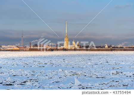 Peter and Paul fortress in winter Saint Petersburg 43755494