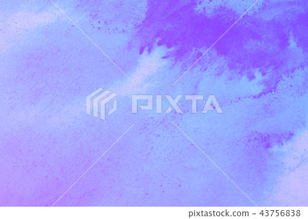 Abstract hand painted Ultra Blue Violet watercolor 43756838