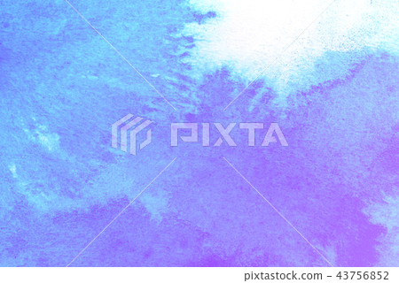 Abstract hand painted Ultra Blue Violet watercolor 43756852