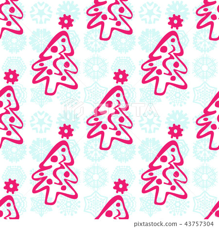 Christmas Seamless Pattern - Stock Illustration [43757304] - PIXTA