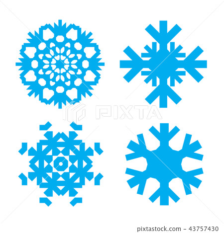 Snowflake Vector Icons Isolated 43757430
